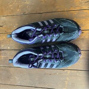 Adidas Women's Kanadia TR 6 trail running shoes in black and purple. 